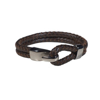 Oxford Leather Bracelet in Brown (Size L)