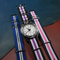 Premium Nato Strap in Regimental Purple