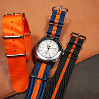 Premium Nato Strap in Navy Orange