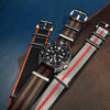 Seat Belt Nato Strap in Black Green Red (James Bond)