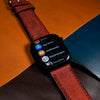 Signature Pueblo Leather Strap in Bordeaux (Apple Watch)