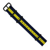 Premium Nato Strap in Navy Yellow