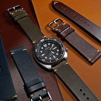 Vintage Horween Leather Strap in Chromexcel® Olive