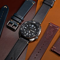 Vintage Horween Leather Strap in Chromexcel® Black