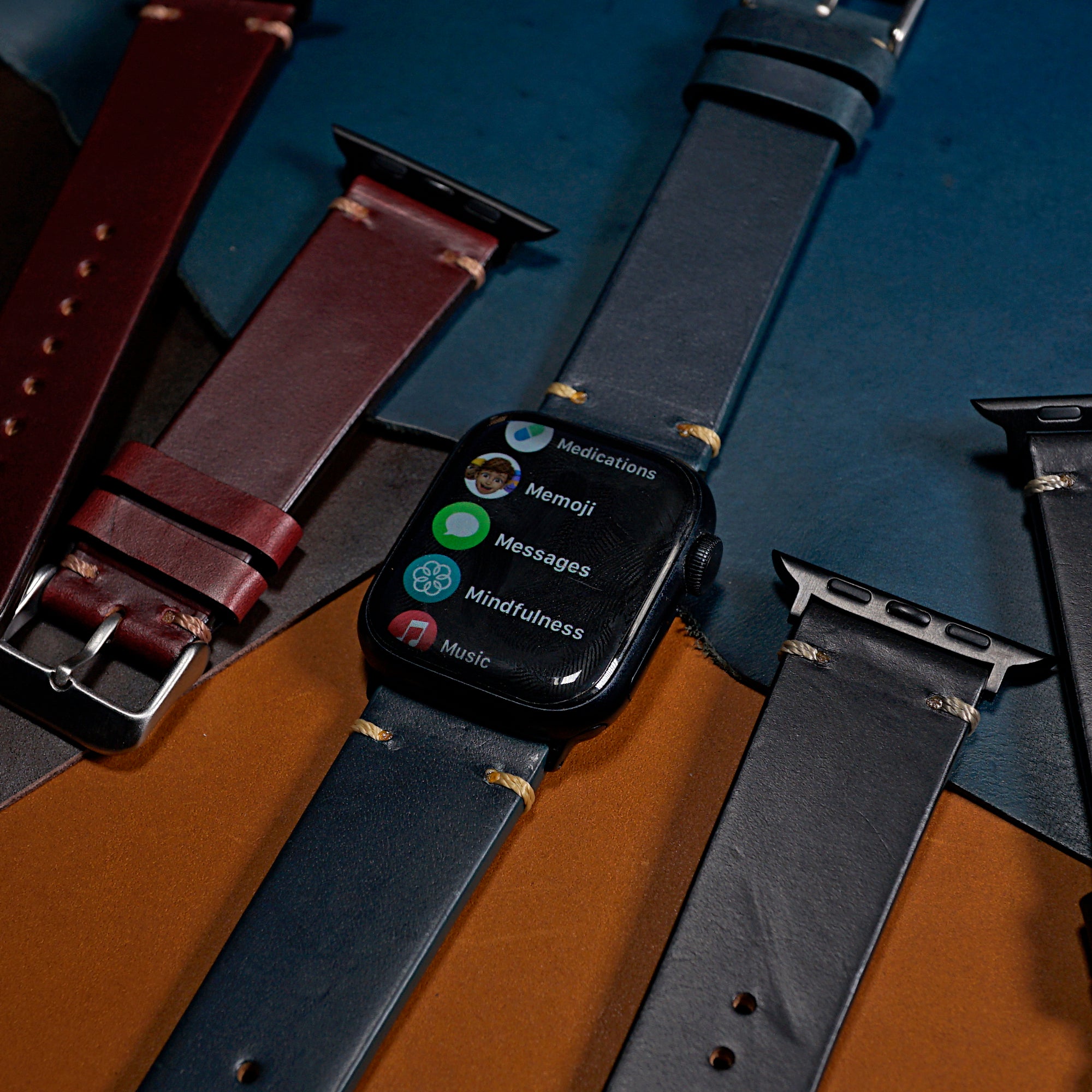 Vintage Horween Leather Strap in Chromexcel® Navy (Apple Watch)
