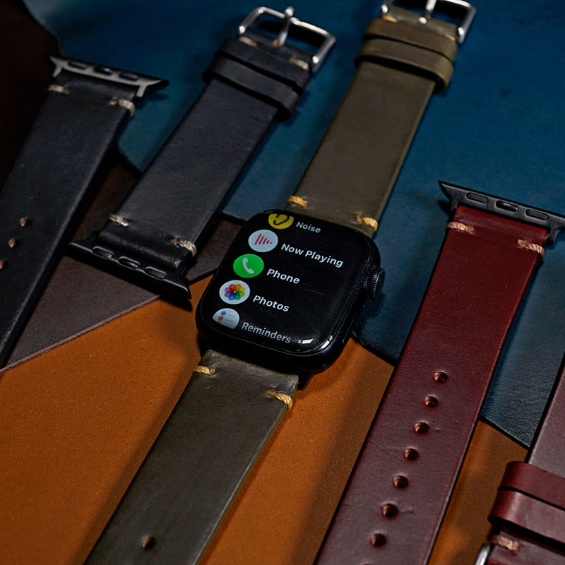 Vintage Horween Leather Strap in Chromexcel® Olive (Apple Watch)