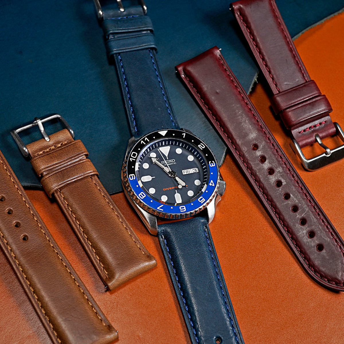 Classic Horween Leather Strap in Chromexcel® Navy
