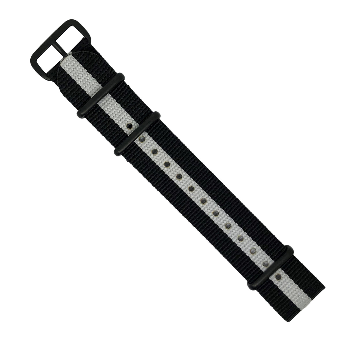 Premium Nato Strap in Black White