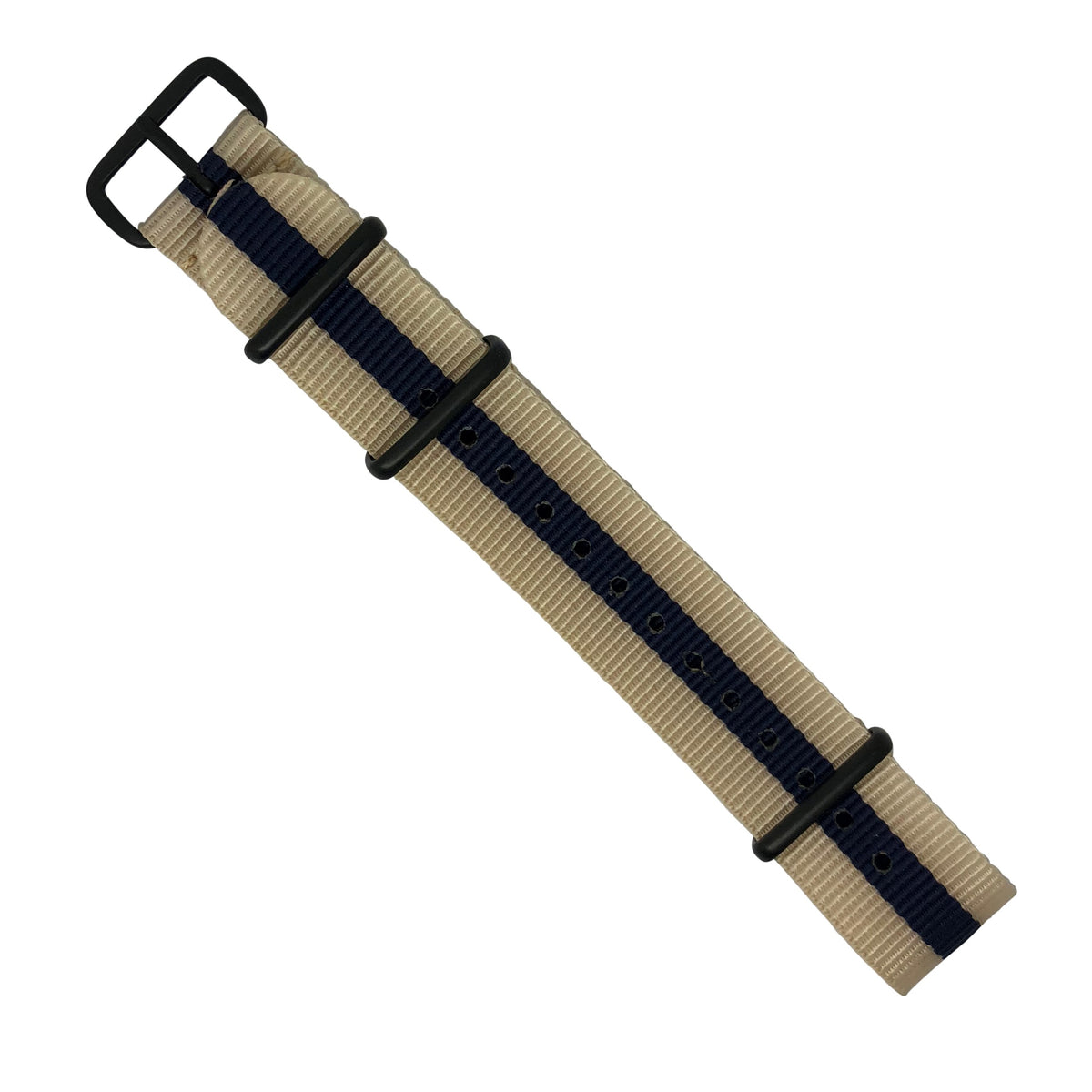 Premium Nato Strap in Biege Navy