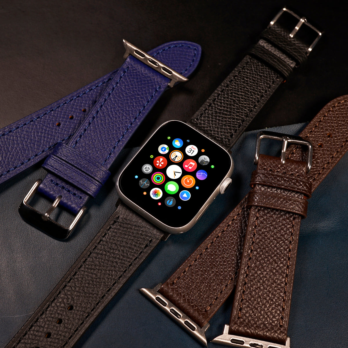 Dress Epsom Leather Strap in Brown (Apple Watch)