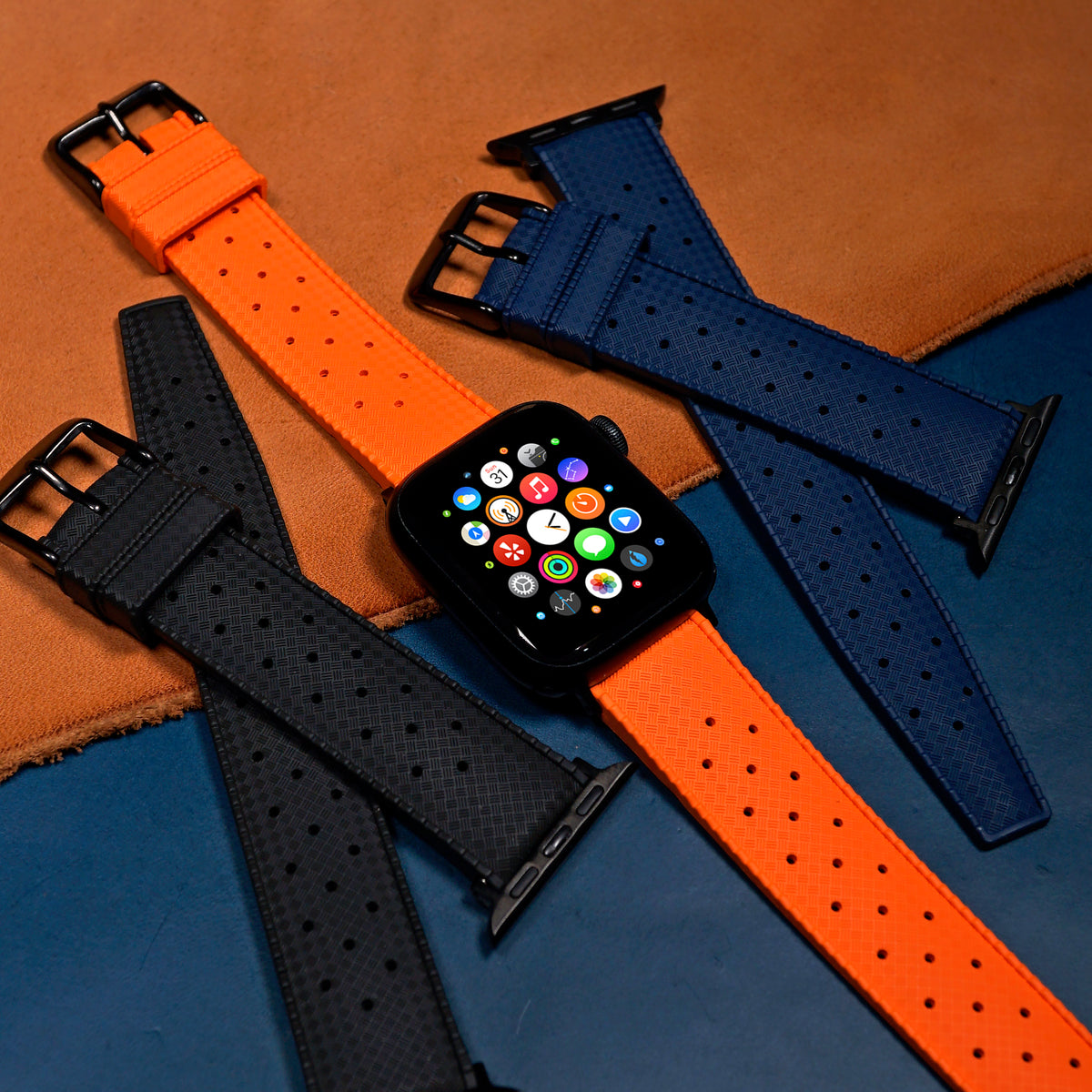 Tropic FKM Rubber Strap in Orange (Apple Watch)