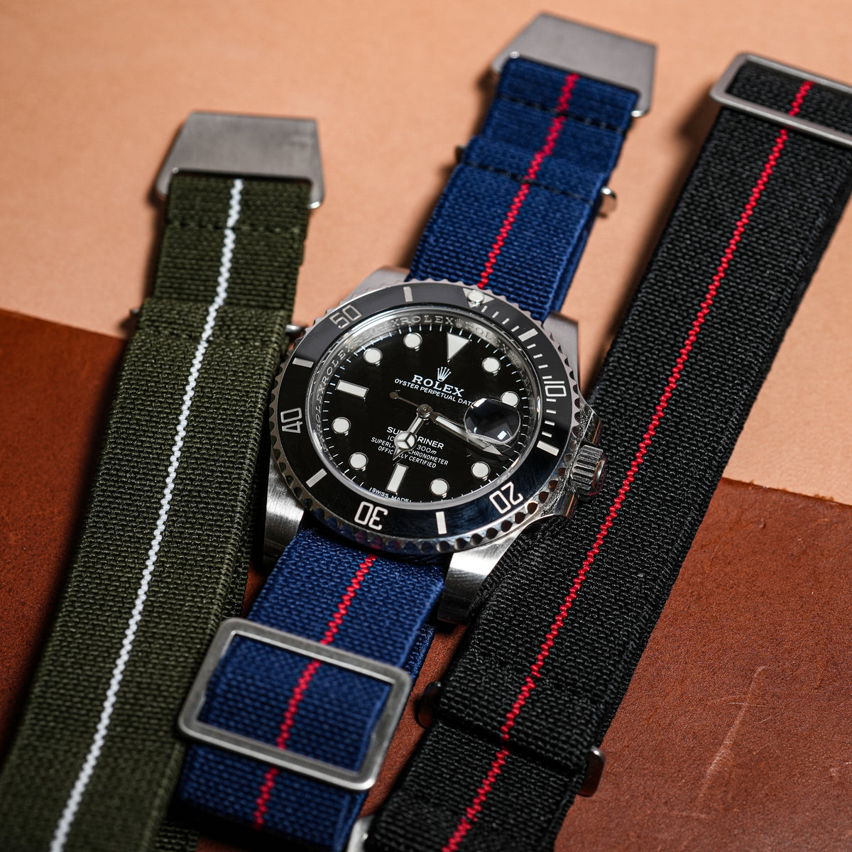 Marine Nationale Strap in Navy Red