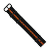 Premium Nato Strap in Black Orange