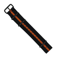 Premium Nato Strap in Black Orange