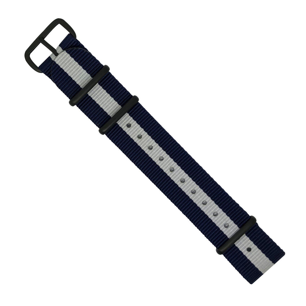 Premium Nato Strap in Navy White