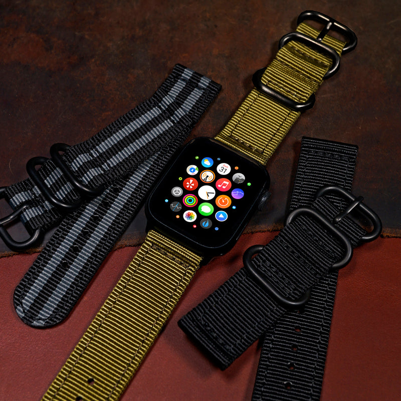 Apple Watch Nylon Zulu Strap in Olive