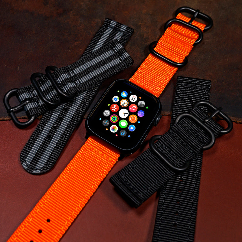 Apple Watch Nylon Zulu Strap in Orange