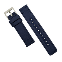 Quick Release Canvas Watch Strap in Navy