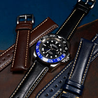 Quick Release Classic Leather Watch Strap in Black