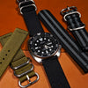 Two Piece Heavy Duty Zulu Strap in Black