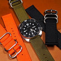 Two Piece Heavy Duty Zulu Strap in Olive`