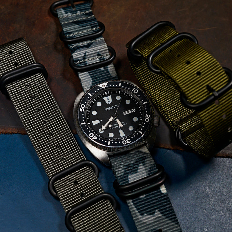 Heavy Duty Zulu Strap in Black Camo