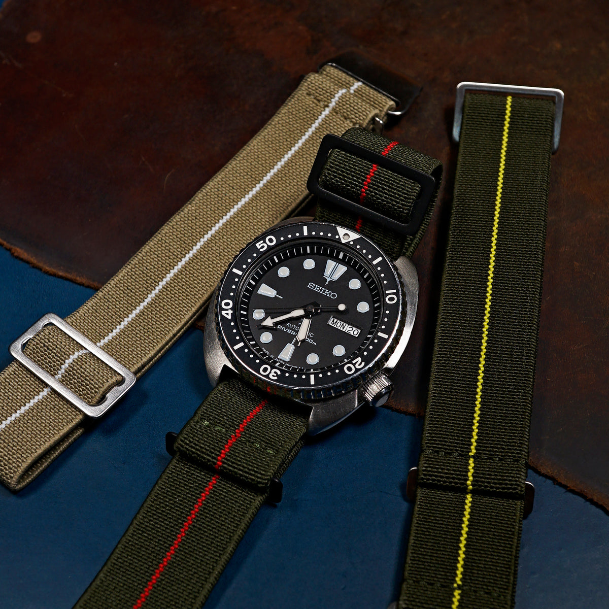 Marine Nationale Strap in Olive Red