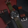 Field Canvas Watch Strap in Olive Brown