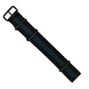 Premium Nato Strap in Black Blue