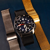 Premium Milanese Mesh Watch Strap in Black