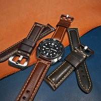 M2 Oil Waxed Leather Watch Strap in Tan