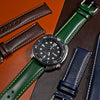 Quick Release Classic Leather Watch Strap in Green