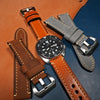 M1 Vintage Leather Watch Strap in Amber