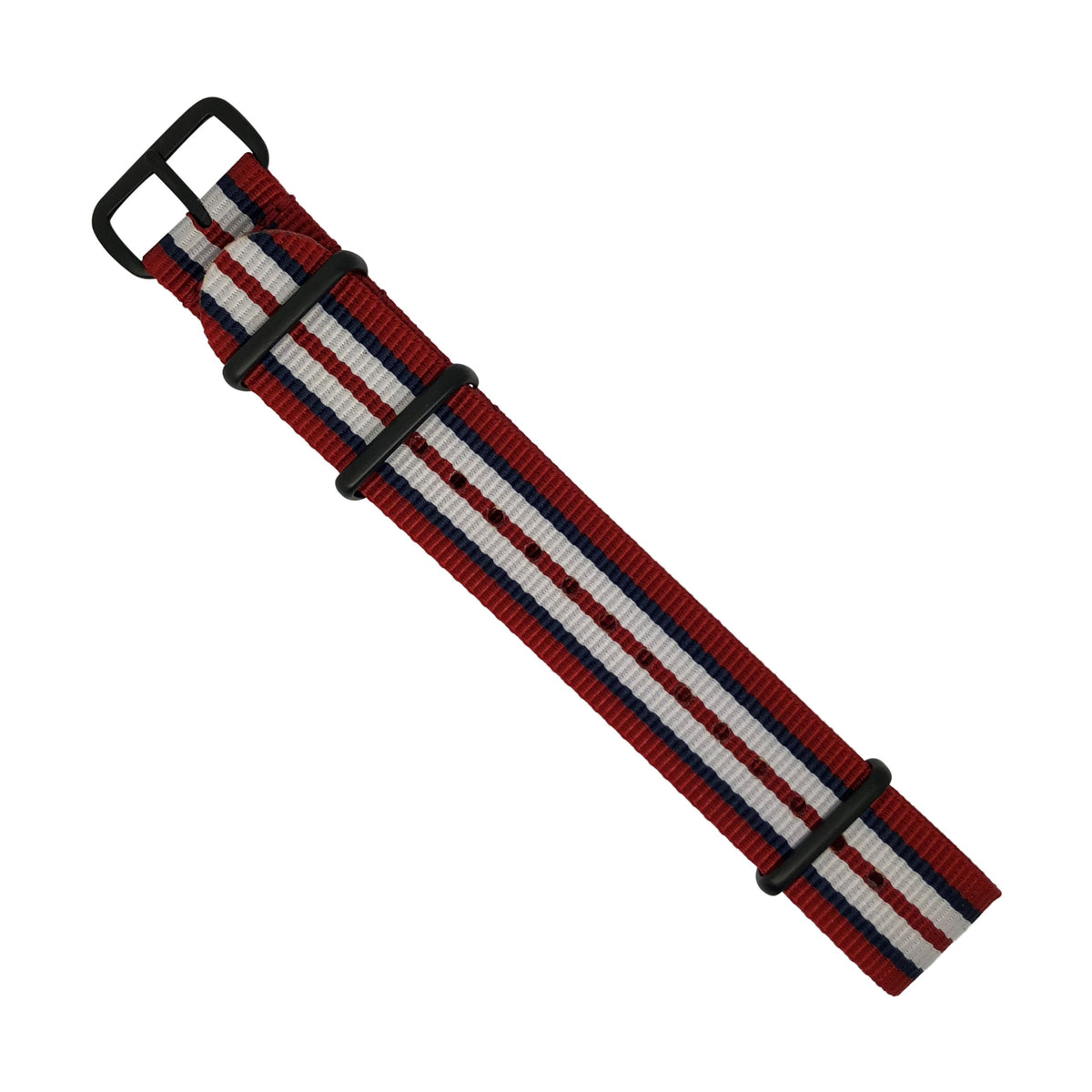 Premium Nato Strap in Red Navy White