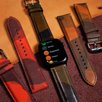 Classic LPA Camo Leather Strap in Army Camo (Apple Watch)