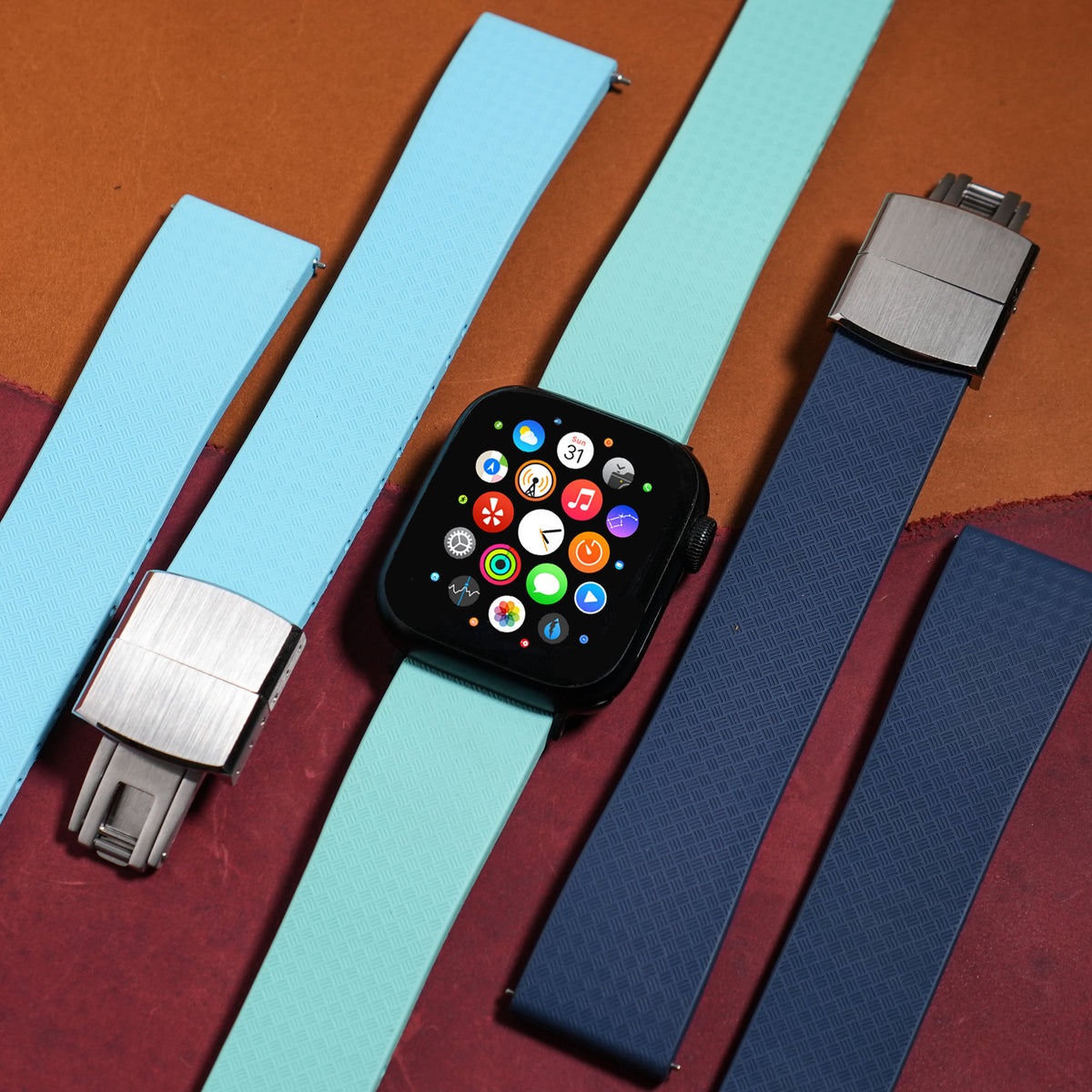 CTS Tropik FKM Rubber Strap in Tiffany (Apple Watch)