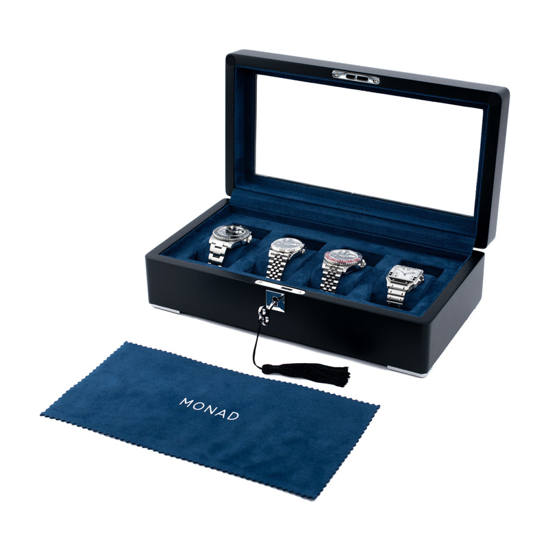 Monad Legacy Black Watch Box in Navy (4 Slots)