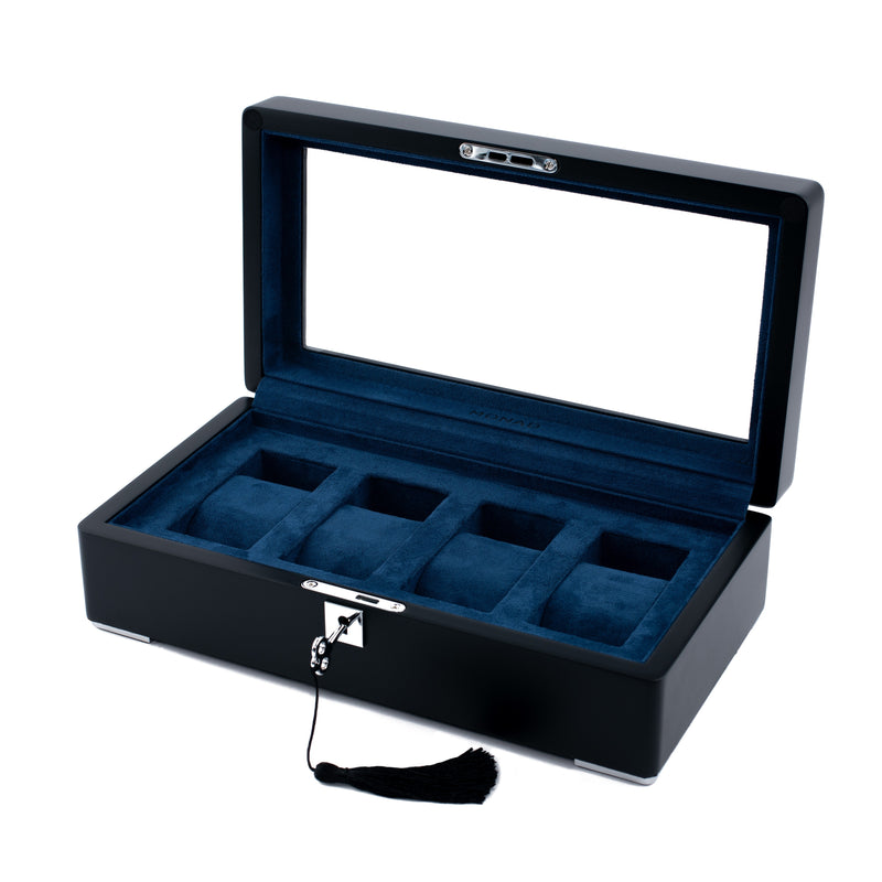 Monad Legacy Black Watch Box in Navy (4 Slots)