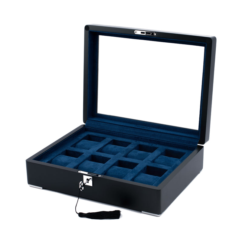 Monad Legacy Black Watch Box in Navy (8 Slots)