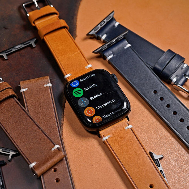 Vintage Buttero Leather Strap in Tan (Apple Watch)