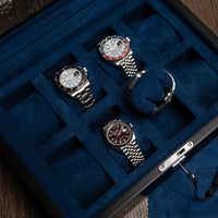 Monad Legacy Black Watch Box in Navy (8 Slots)