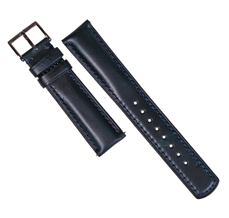 M3 Smooth Leather Watch Strap in Navy
