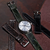 Ostrich Leather Watch Strap in Olive