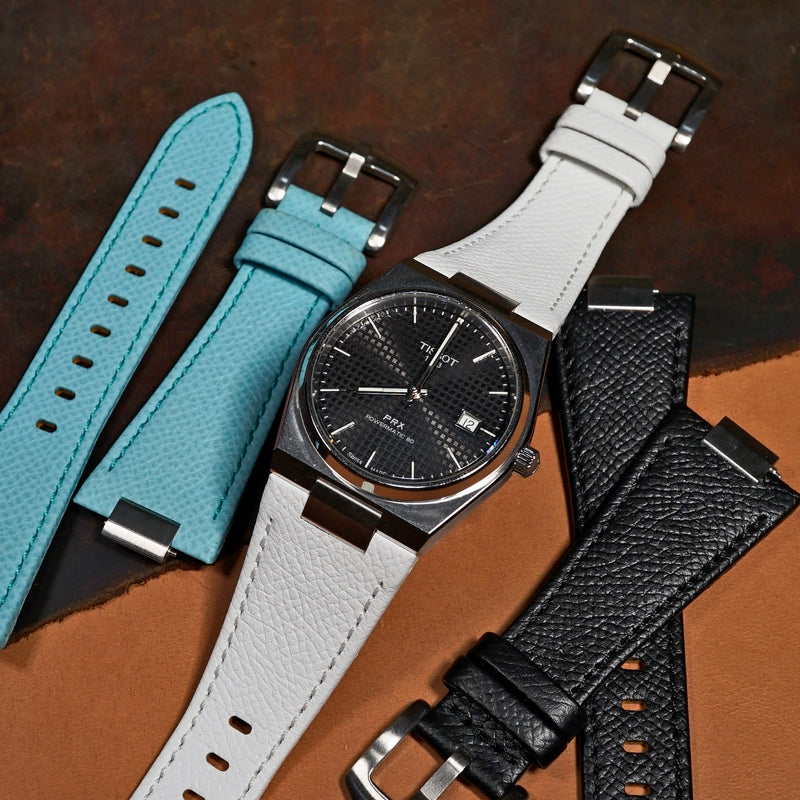 Dress Epsom Leather Strap in White (Tissot PRX 40mm)