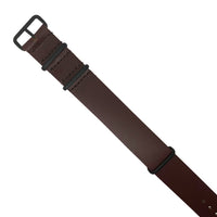 Premium Leather Nato Strap in Brown