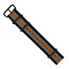 Premium Nato Strap in Black Grey Orange