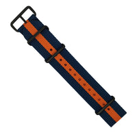 Premium Nato Strap in Navy Orange