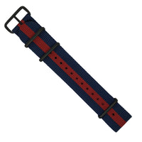 Premium Nato Strap in Navy Red