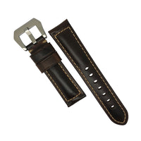 M2 Oil Waxed Leather Watch Strap in Maroon