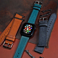 Signature Pueblo Leather Strap in Ortensia (Apple Watch)